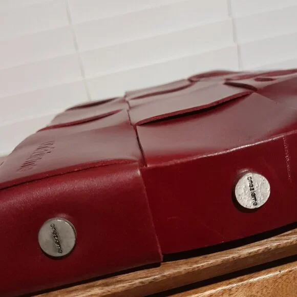 Handmade Leather Red Clutch Envelope Bag by Onezieme Mouton - Picture 4 of 8